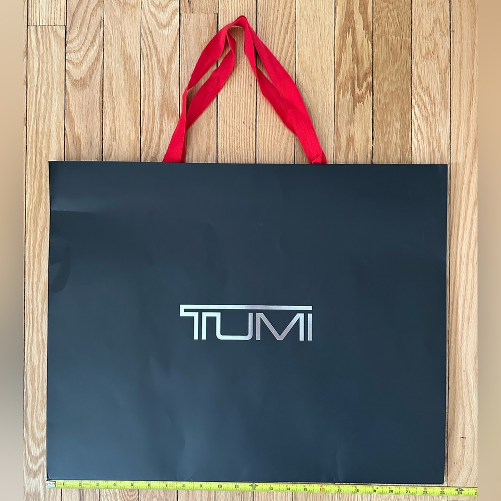 TUMI Shopping Bag 23”x18.5”x11” thick paper bag. Extra Large. Shopper